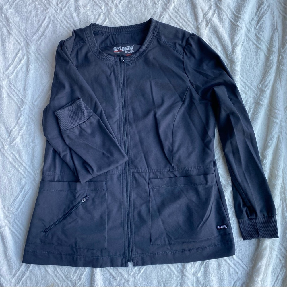 Greys anatomy scrub jacket large steel
